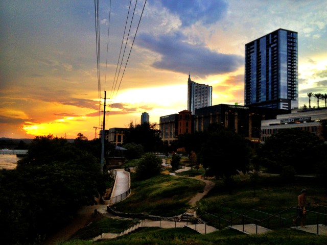 Running on the trails of Austin.