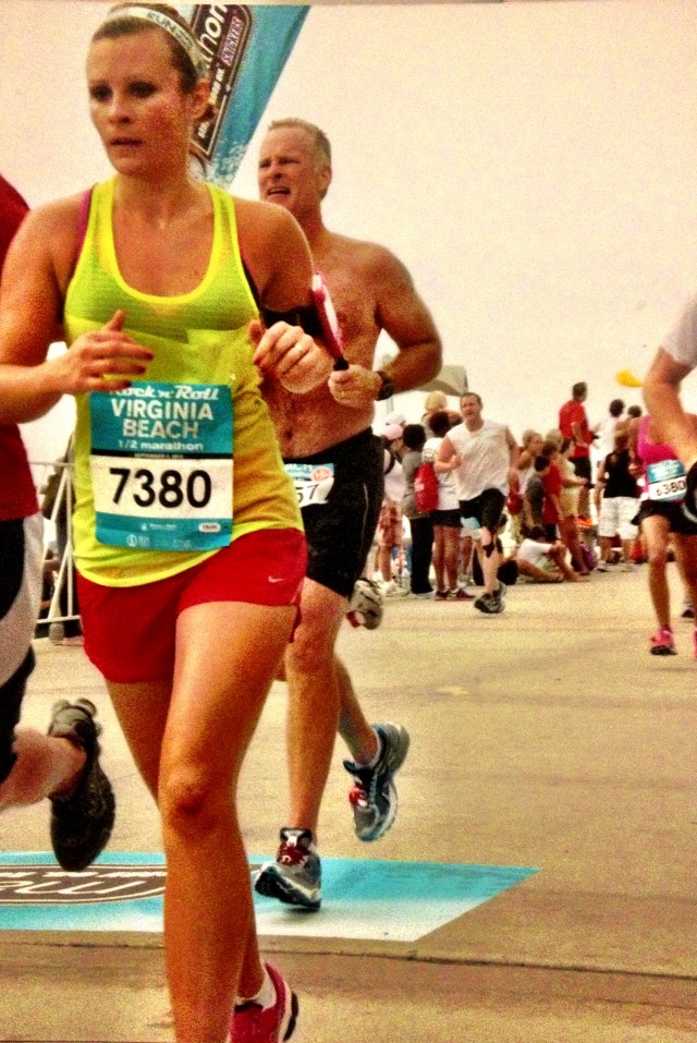 Running through the heat and humidity.