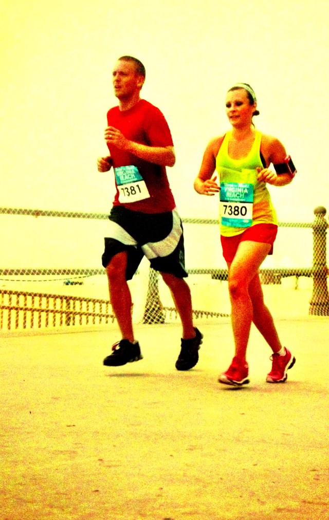 Running the last mile on the boardwalk.