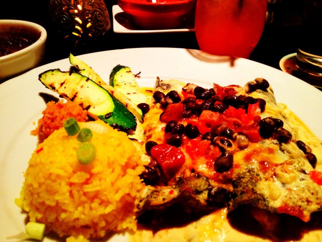 Blue corn enchiladas-YUM!