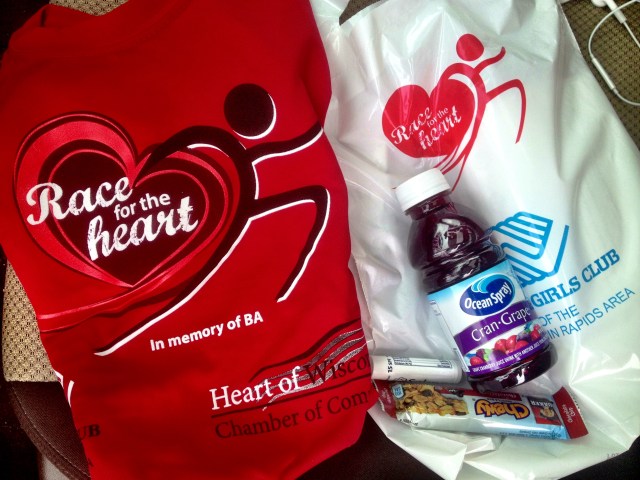 Great race swag for a very small race.