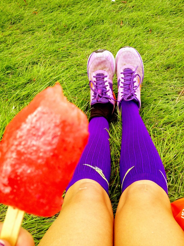 Loved the popsicles and Jimmy John's at the finish!