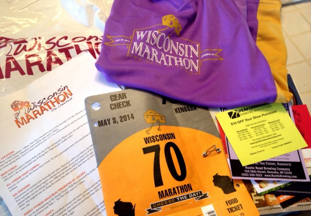 This surprise package greeted us on Saturday! We opted to pay for packets to be sent to our house as we knew we wouldn't have time to attend packet pickup. This makes the race seem so much more real!