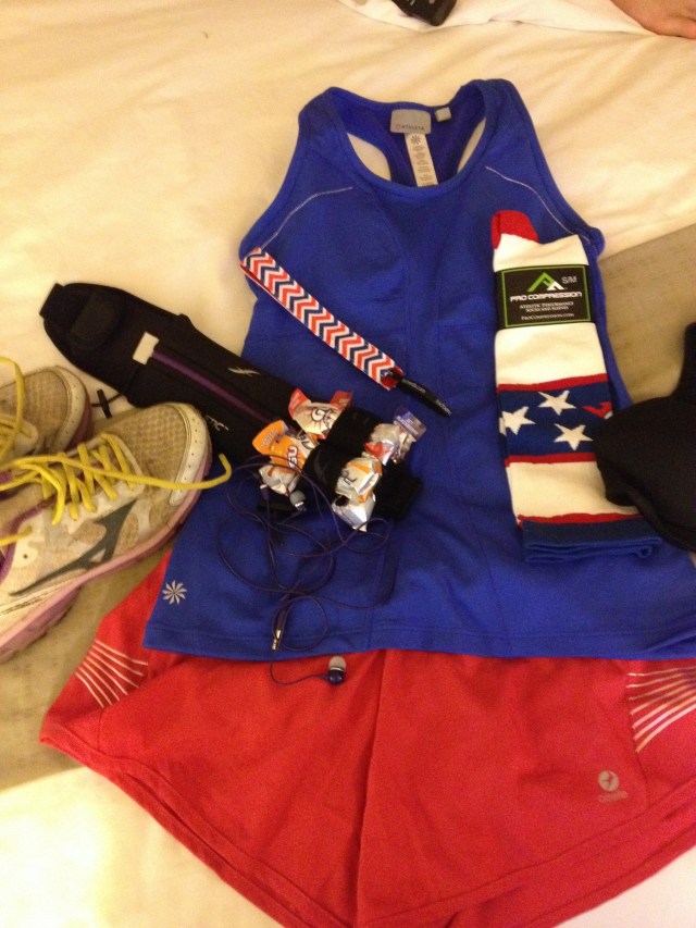 Tank-Athleta Turbocharge Tank, Shorts-Oiselle Distance Short, Socks-Procompression, Headband-Bic Bands